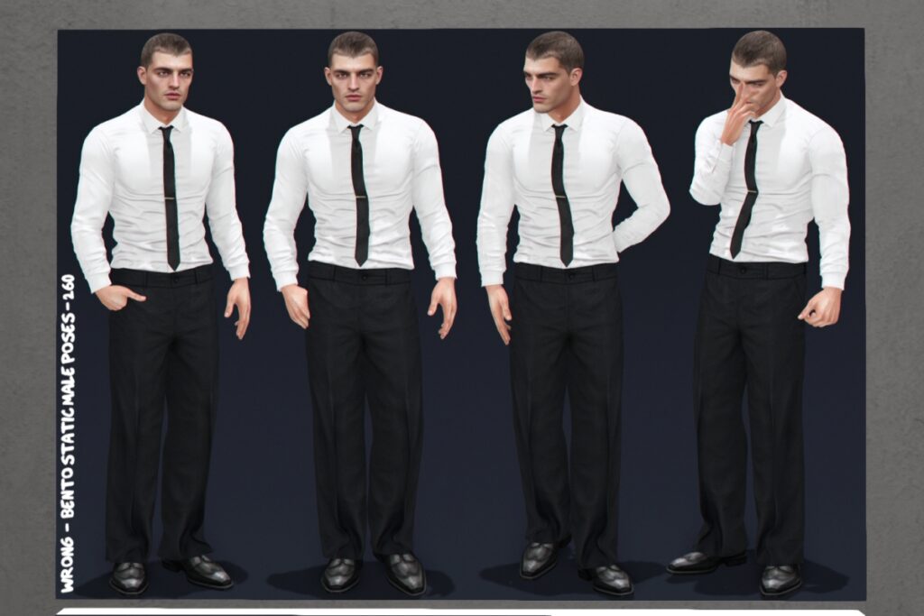 Bento Static Male Poses 260, L$220