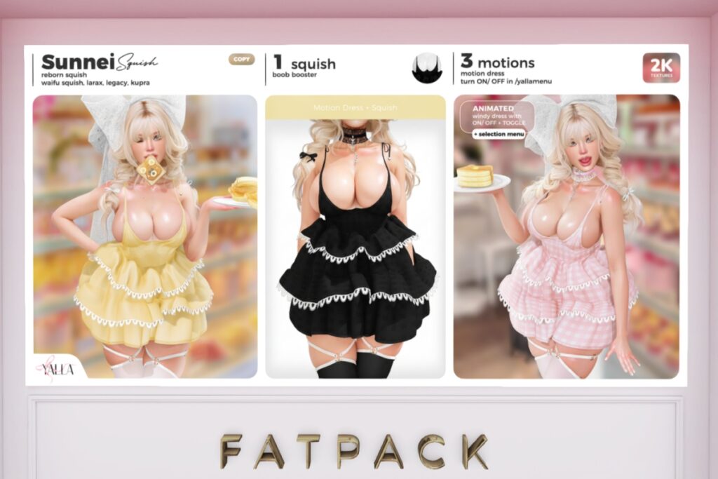 Sunnei Squish - Inithium/Legacy/MaitreyaX/Reborn/+mods, L$499 each/L$2599 FP