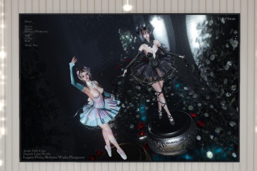 Swan Dress - Legacy/Reborn/+mods, L$399 each/L$1599 FP | Swan Accessories - L$499-L$1099 each FP | Swan MP, L$3000