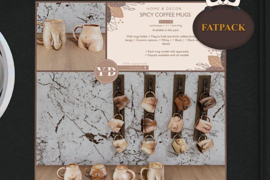 Spicey Mugs, L$200 each/L$400 FP