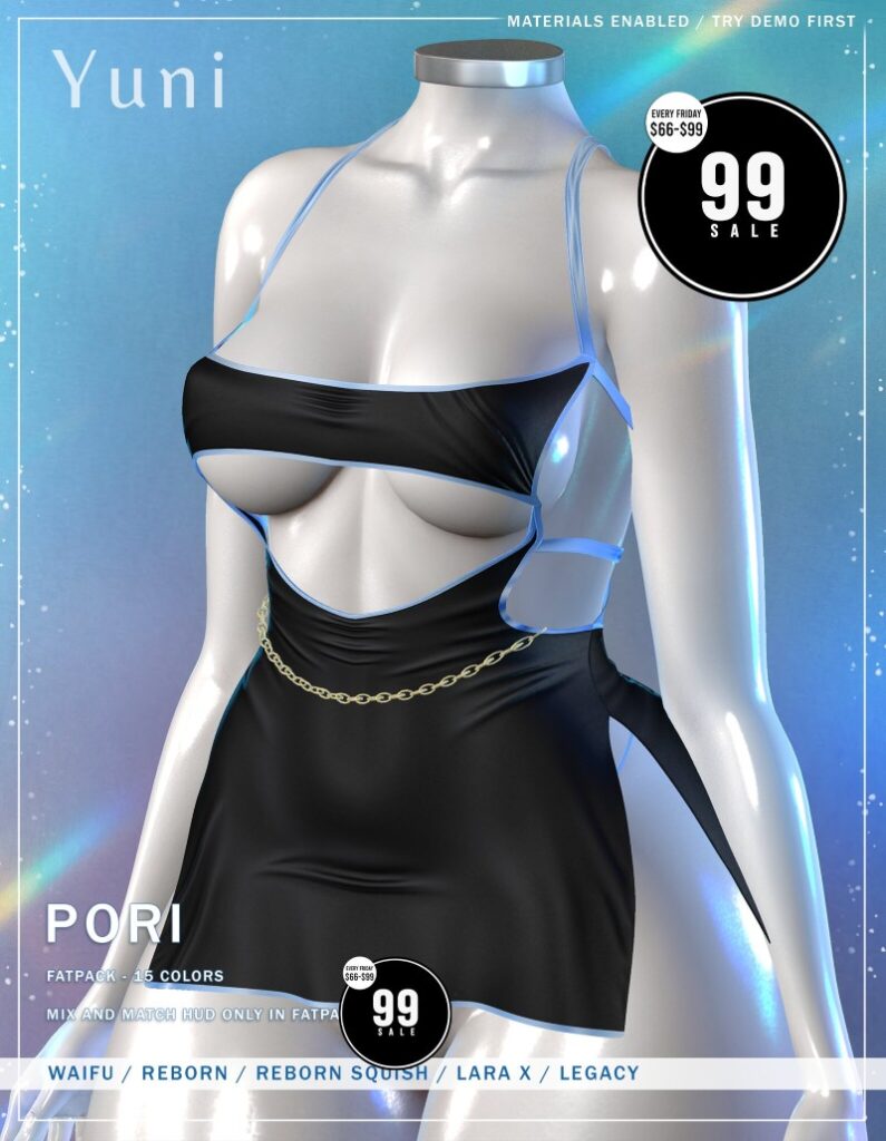 Pori Dress - Legacy/MaitreyaX/Reborn/+mods	<a href="http://maps.secondlife.com/secondlife/Neith/154/244/3201" target="_blank">Teleport</a>