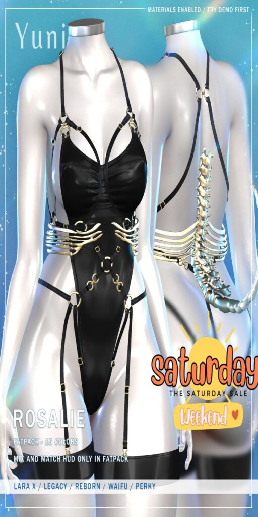 Rosalie Bodysuit - Legacy/MaitreyaX/Reborn/+mods	<a href="http://maps.secondlife.com/secondlife/Neith/154/244/3201" target="_blank">Teleport</a>