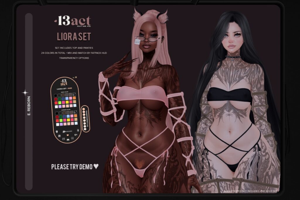 Liora Set - Reborn, L$249 each/L$1499 FP