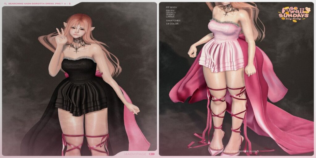 Dorotta Outfit - Legacy/MaitreyaX/Reborn/+mods	<a href="http://maps.secondlife.com/secondlife/Dark%20Desires/181/241/20" target="_blank">Teleport</a>