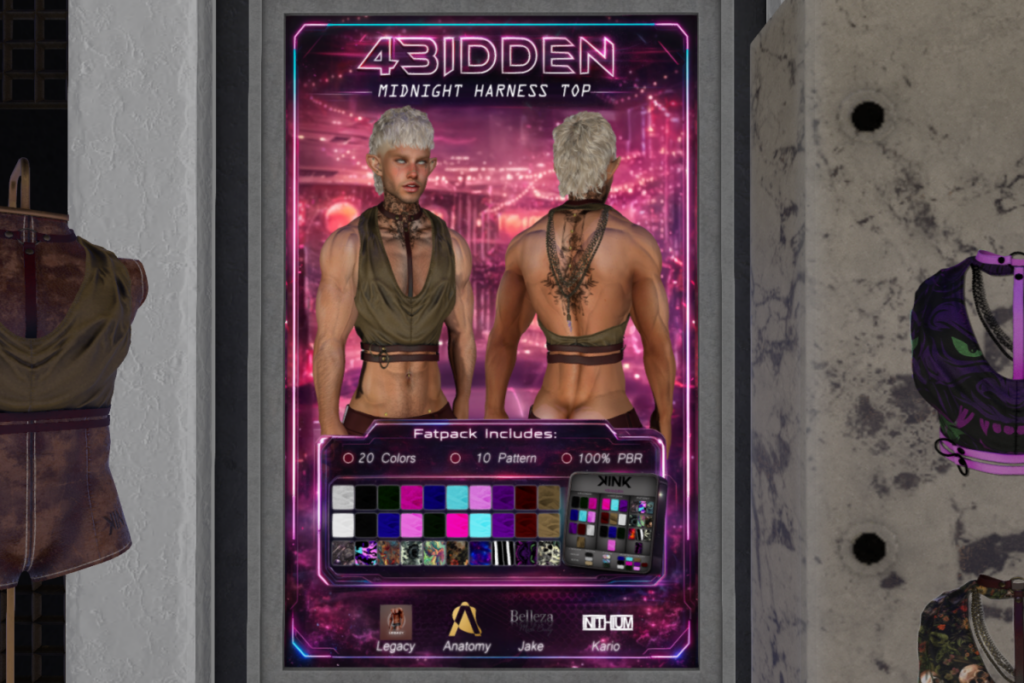 Midnight Harness - Anatomy/Jake/Kario/Legacy, L$250 each/L$950 FP