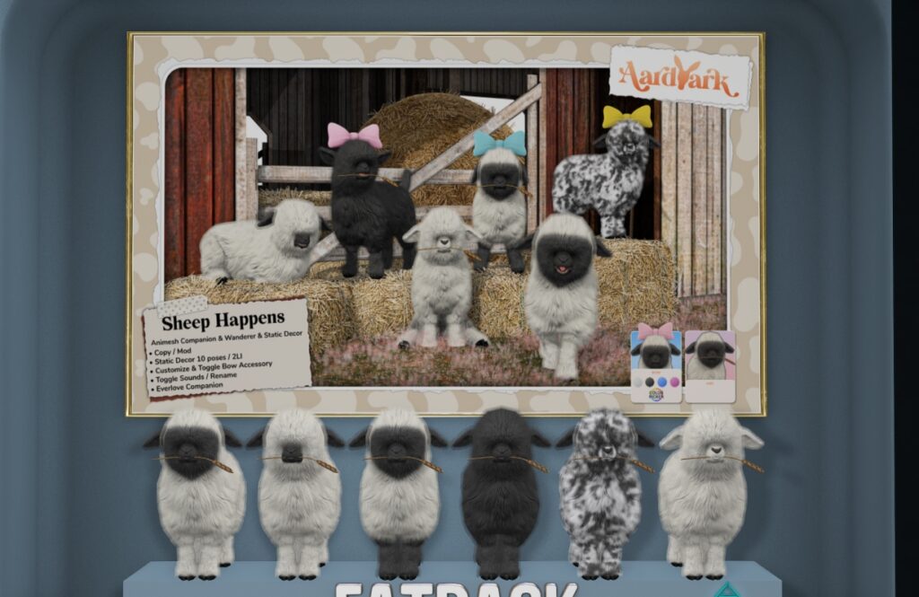 Sheep Happens Animesh Companion &amp; Decor, L$549 each/L$2499 FP