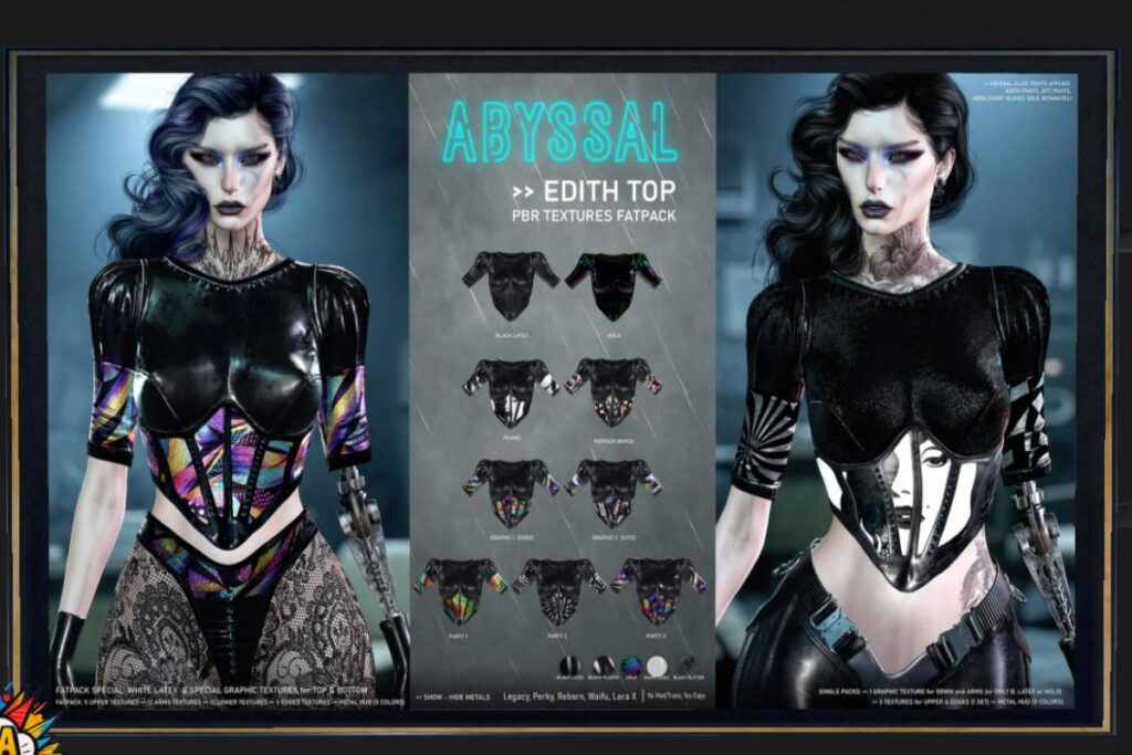 Edith Top - Legacy/MaitreyaX/Reborn/+mods, L$349 each/L$1999 FP