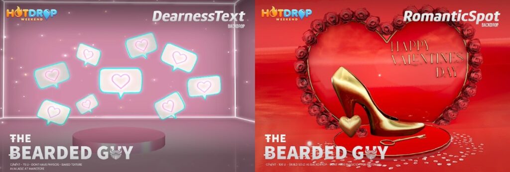 Dearness Text &amp; Romantic Spot Backdrops