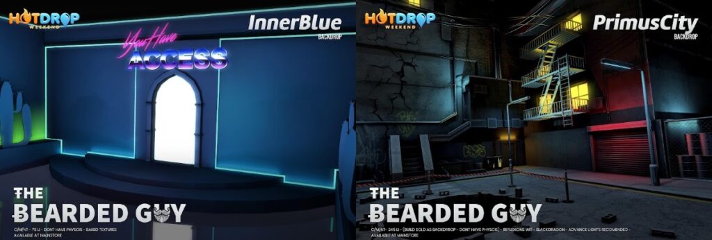 Inner Blue &amp; Primus City Backdrops