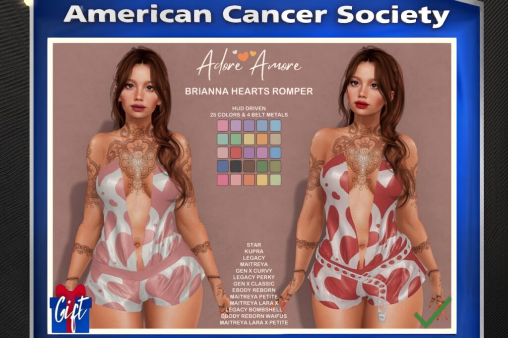 Brianna Hearts Romper - GenX/Inithium/Legacy/Maitreya/Nhumana/Reborn/Star/+mods, L$199