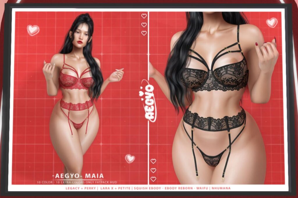 Maia Lingerie - Legacy/MaitreyaX/Reborn/+mods, L$218 each/L$998 FP