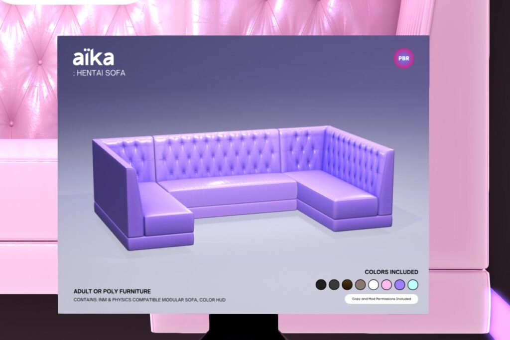 After Hours Hentai Sofa, L$2999