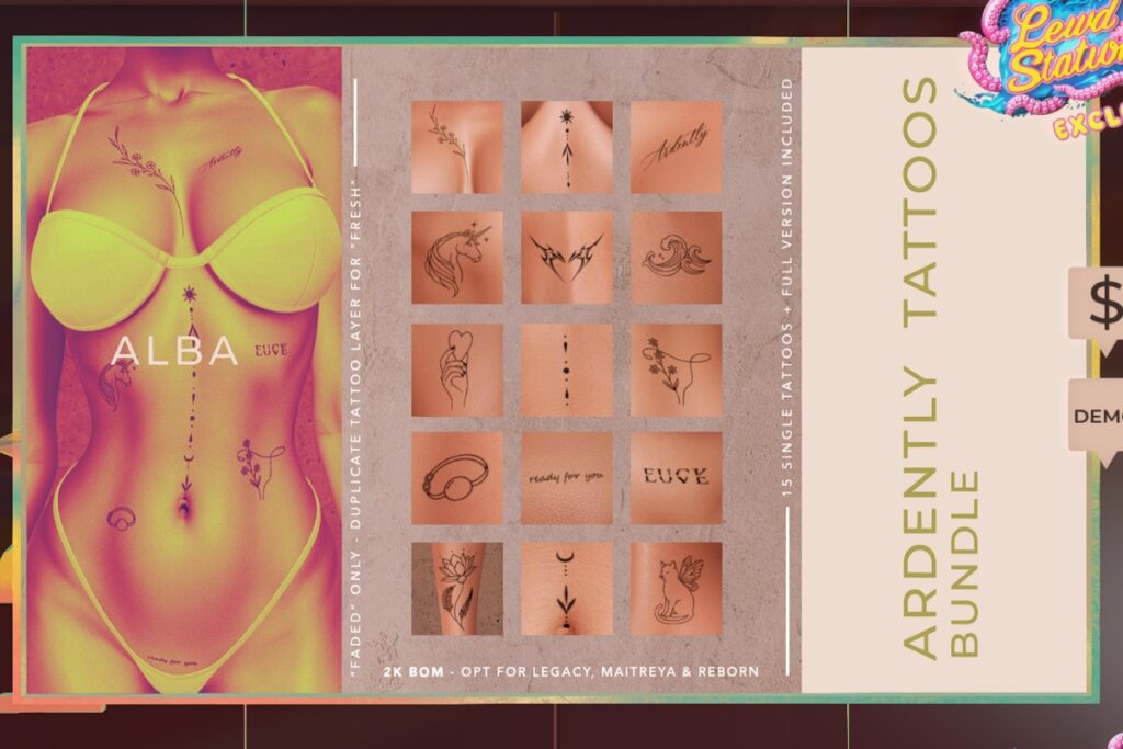 Ardently Tattoos - BOM, L$299