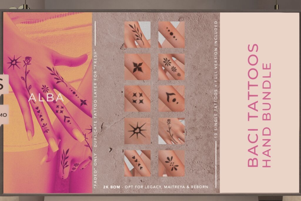 Baci Tattoes - Legacy/Maitreya/Reborn, L$199