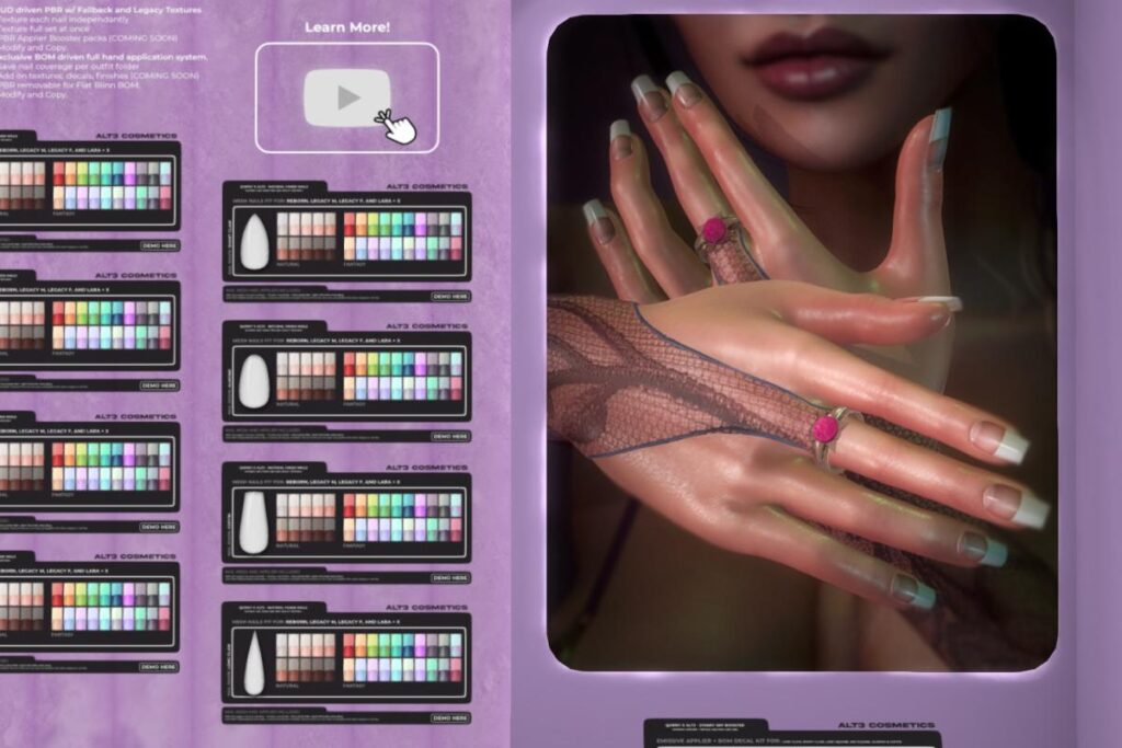 Natural Nail Kits - Legacy M+F/MaitreyaX/Reborn, L$300 each