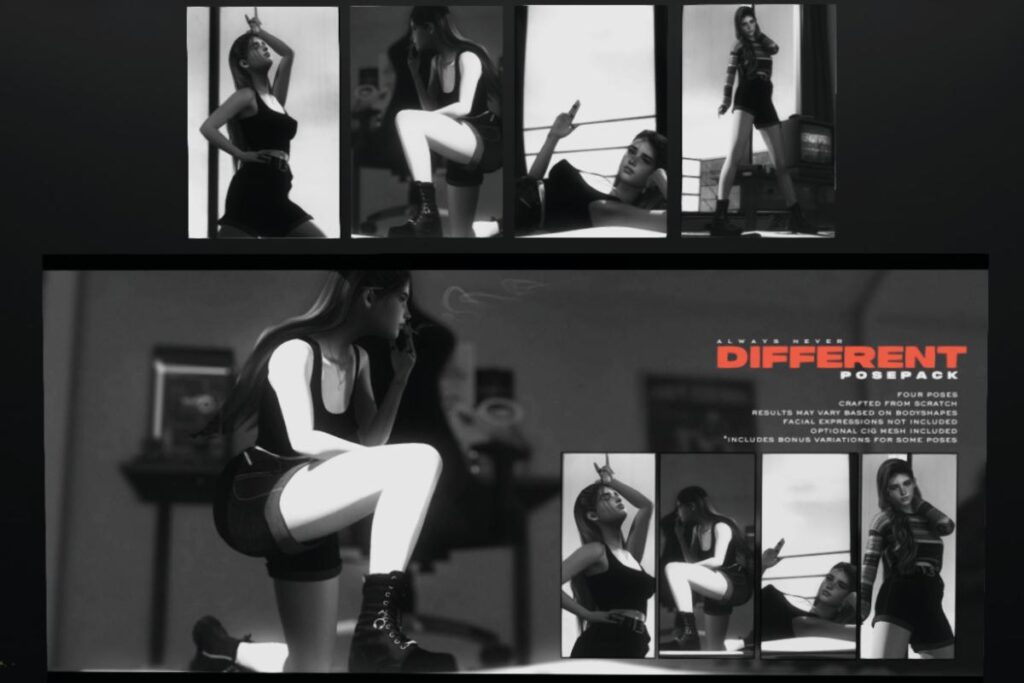 Different Poses, L$249