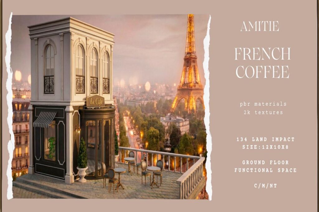 French Coffee Backdrop, L$695 | French Coffee Fatpack, L$790