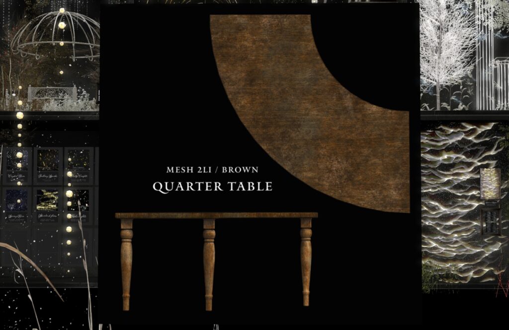 Quarter Table	<a href="http://maps.secondlife.com/secondlife/Rigi/43/101/3799" target="_blank">Teleport</a>