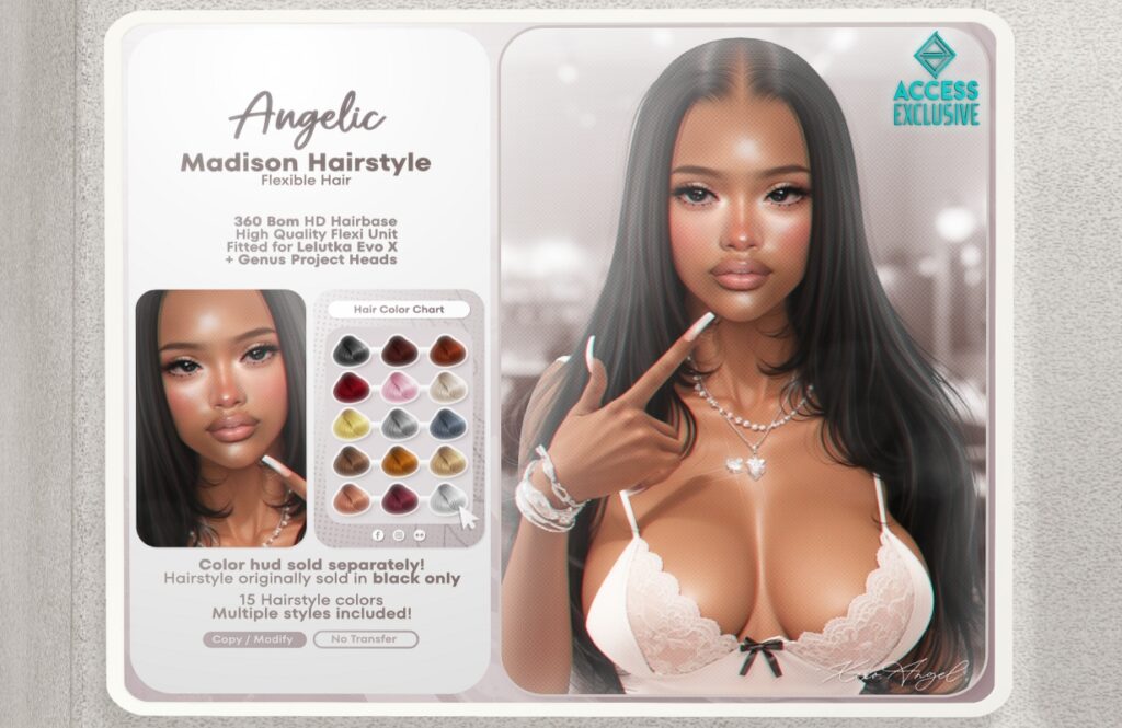 Madison Hairstyle &amp; Hairbase - EvoX/Genus, L$400