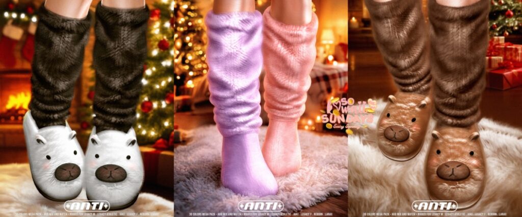 Capivara Fluffy Set - Jake/Legacy F+M/MaitreyaX/Reborn/+mods	<a href="http://maps.secondlife.com/secondlife/maya%20bay/41/158/1002" target="_blank">Teleport</a>