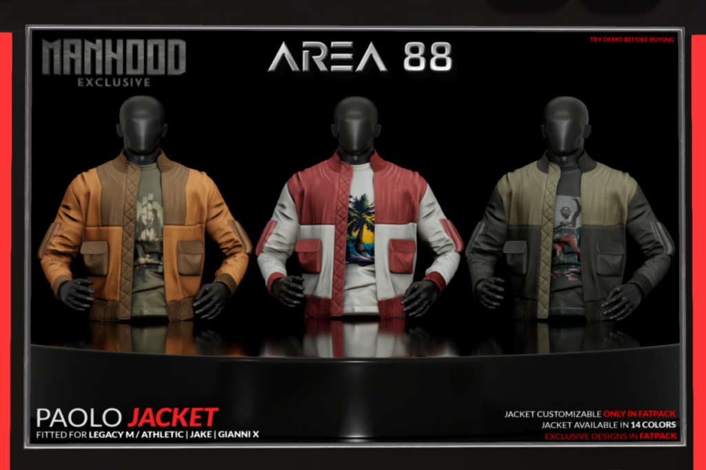 Paolo Jacket - GianniX/Jake/Legacy/+mods, L$269 each/L$999 FP