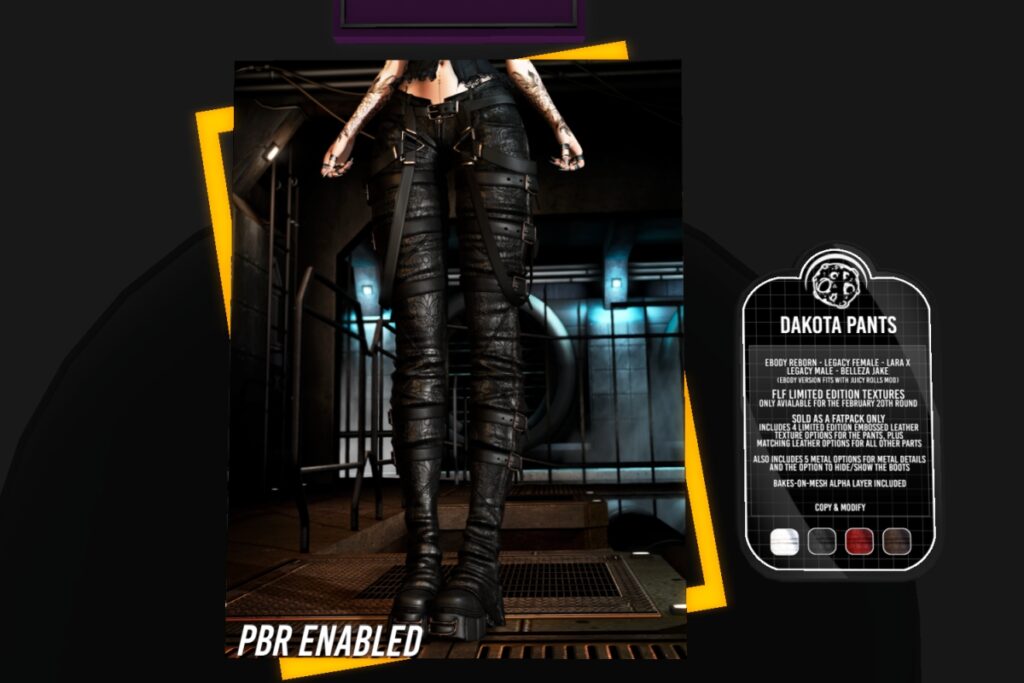 Dakota Pants  - Jake/Legacy F+M/Maitreya/Reborn/+mods	<a href="http://maps.secondlife.com/secondlife/AsteroidBox/121/198/203" target="_blank">Teleport</a>