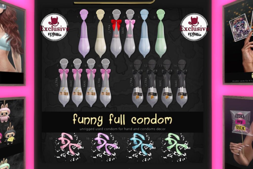 Funny Full Condom Holdable, L$75 per play