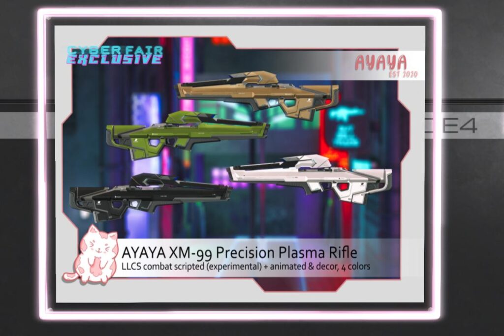 XM-99 Precision Plasma Rifle, L$299 each/L$499 FP