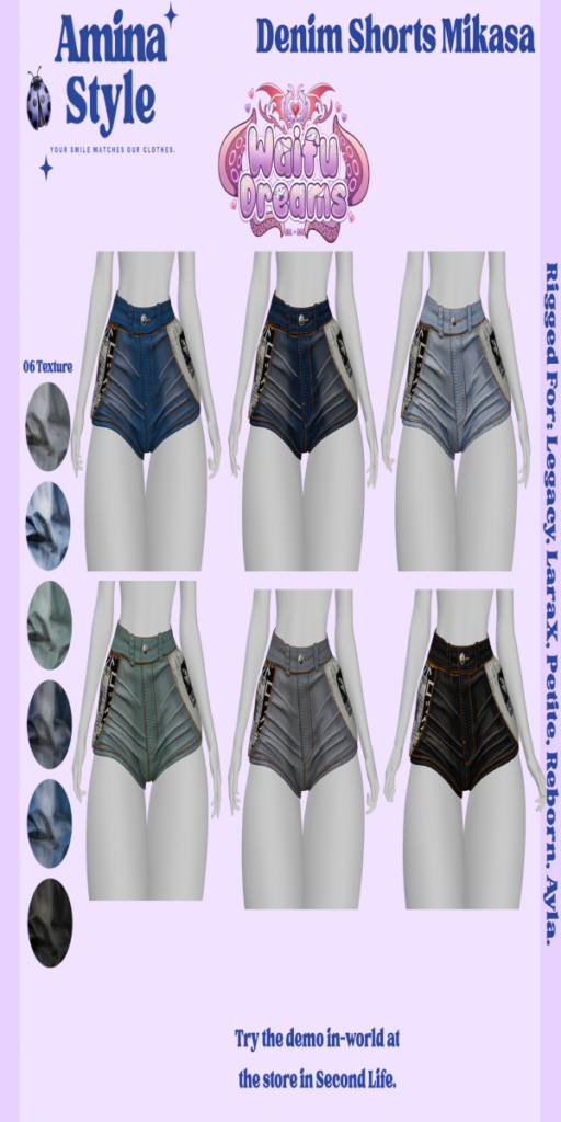 Denim Shorts Mikasa - Ayla/Legacy/MaitreyaX/Reborn/+mods