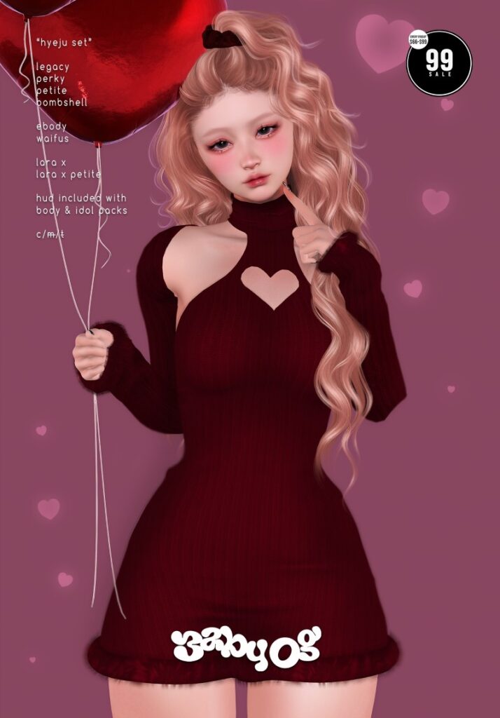 Hyeju Set - Legacy/MaitreyaX/Reborn/+mods	<a href="https://maps.secondlife.com/secondlife/Hayfield/191/131/706" target="_blank">Teleport</a>