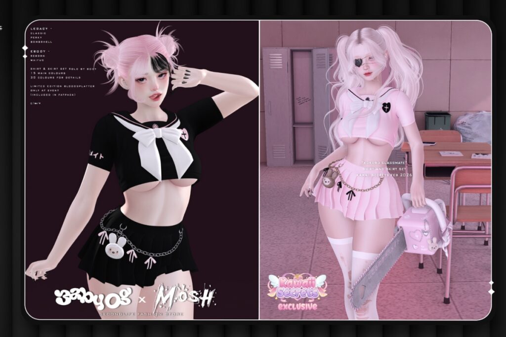 Kokoro Classmate - Legacy/Reborn, L$499 each/L$899 FP