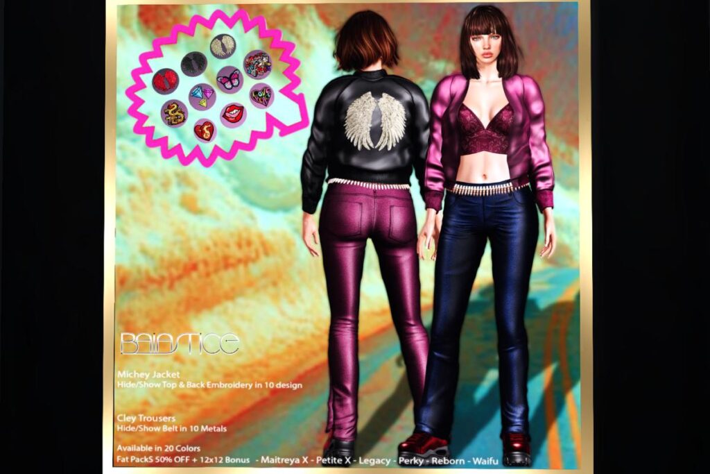 Micky Jacket &amp; Cley Trowsers - Legacy/MaitreyaX/Reborn/+mods, L$195 each/L$1995 each FP