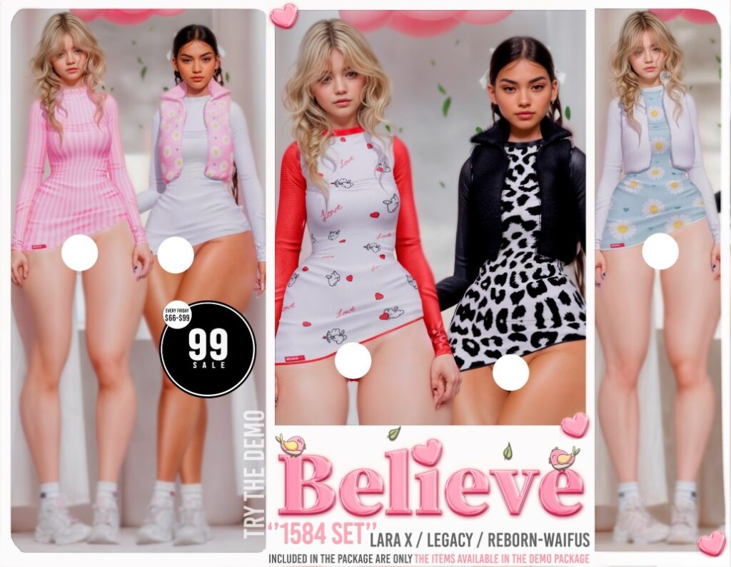 1584 Set - Legacy/MaitreyaX/Reborn/+mods	<a href="http://maps.secondlife.com/secondlife/Bliss%20Kingdom/65/111/1501" target="_blank">Teleport</a>