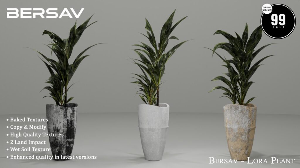 Lora Plant Decor	<a href="http://maps.secondlife.com/secondlife/Abode/101/19/22" target="_blank">Teleport</a>