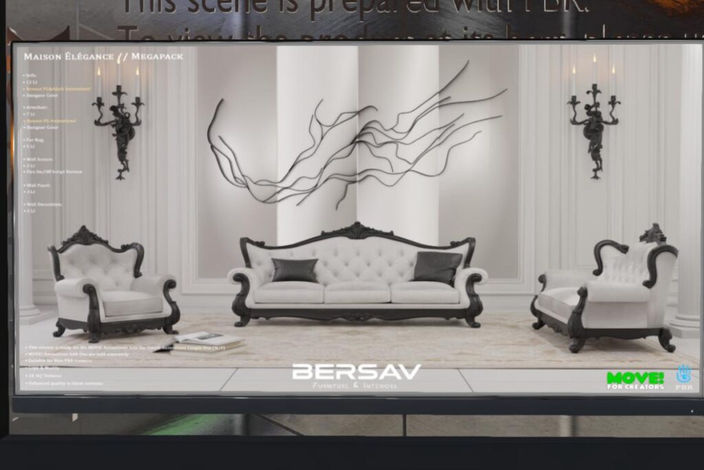 Maison Elegance Set, L$299-L$599 each/L$1777 FP