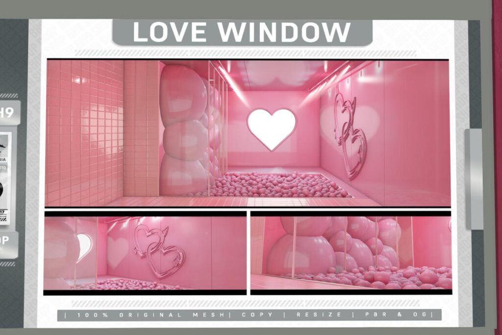 Love Window Backdrop, L$555