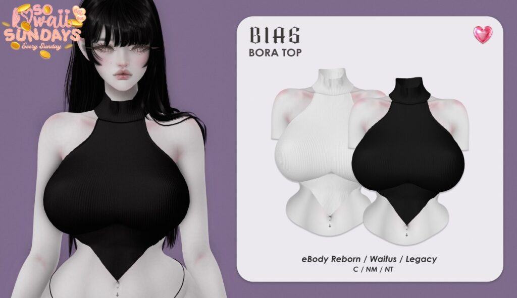 Bora Top - Legacy/Reborn/+mods	<a href="http://maps.secondlife.com/secondlife/Phoenix%20Paradise/67/84/1580" target="_blank">Teleport</a>