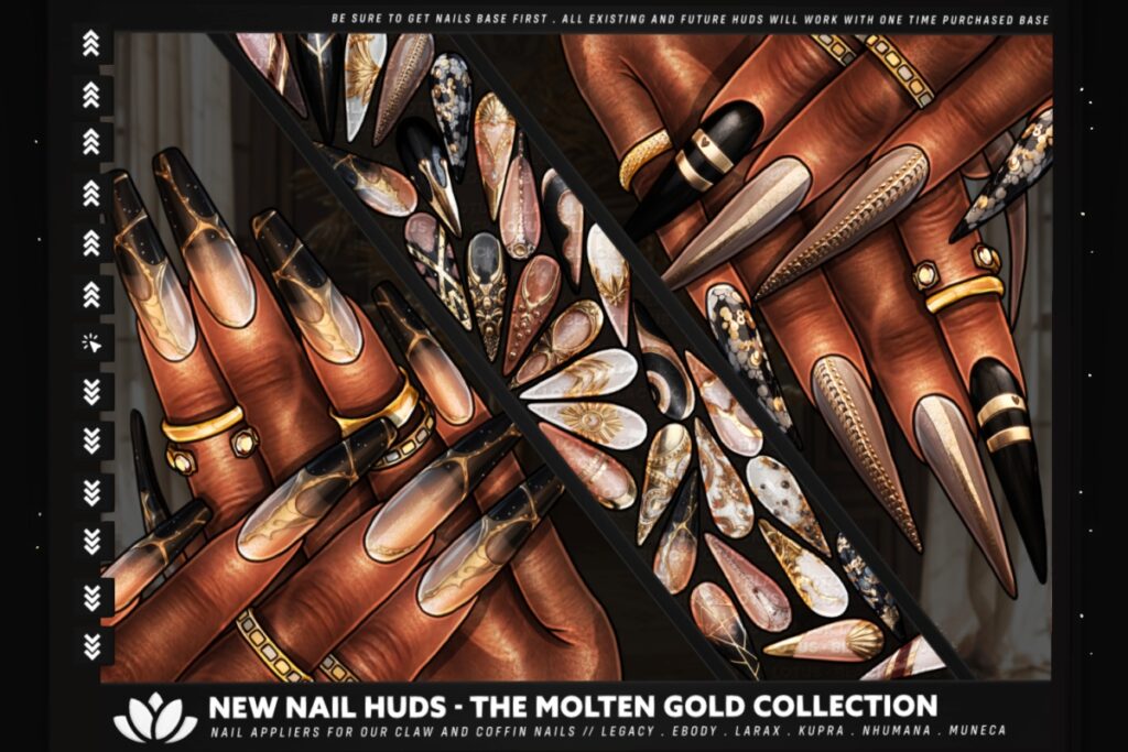 The Molten Gold Collection Nail Huds, L$255 each