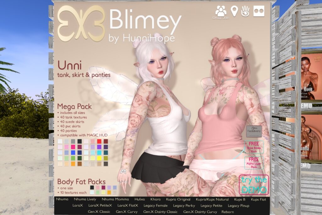 Unni Set - See Ad For Fits, L$400 each/L$1400 FP