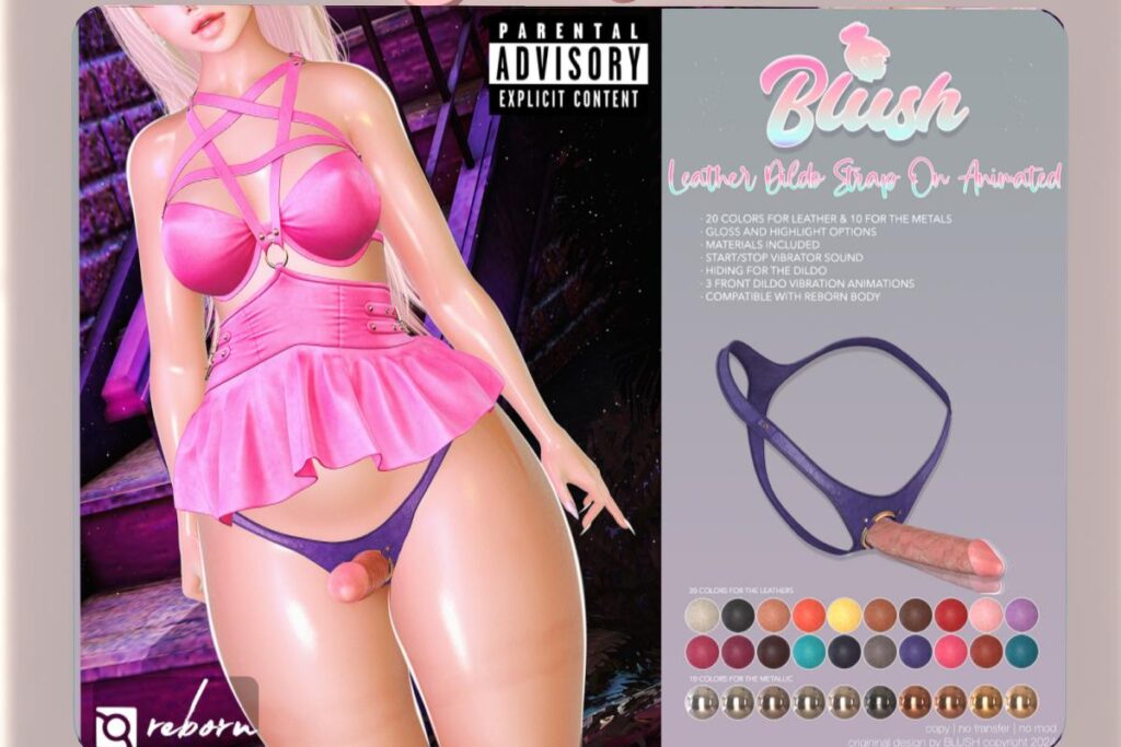 Leather Dildo Strap On - Reborn, L$399