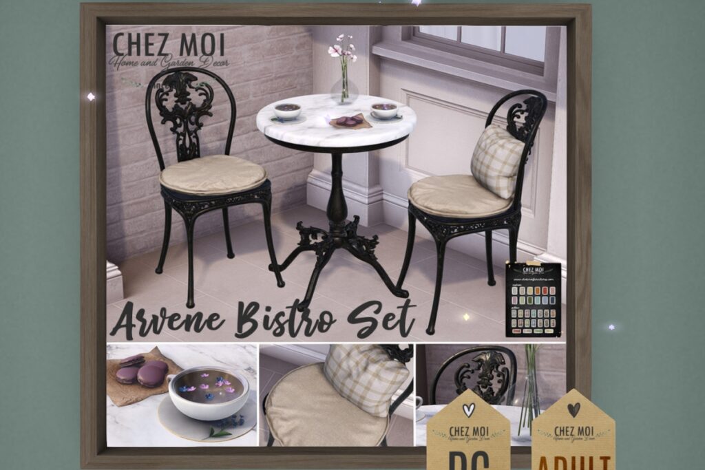 Arvene Bistro Set, L$360-L$559 each