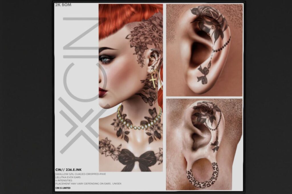 236. E. Ink - EvoX Ears/Swallow Ears, L$99