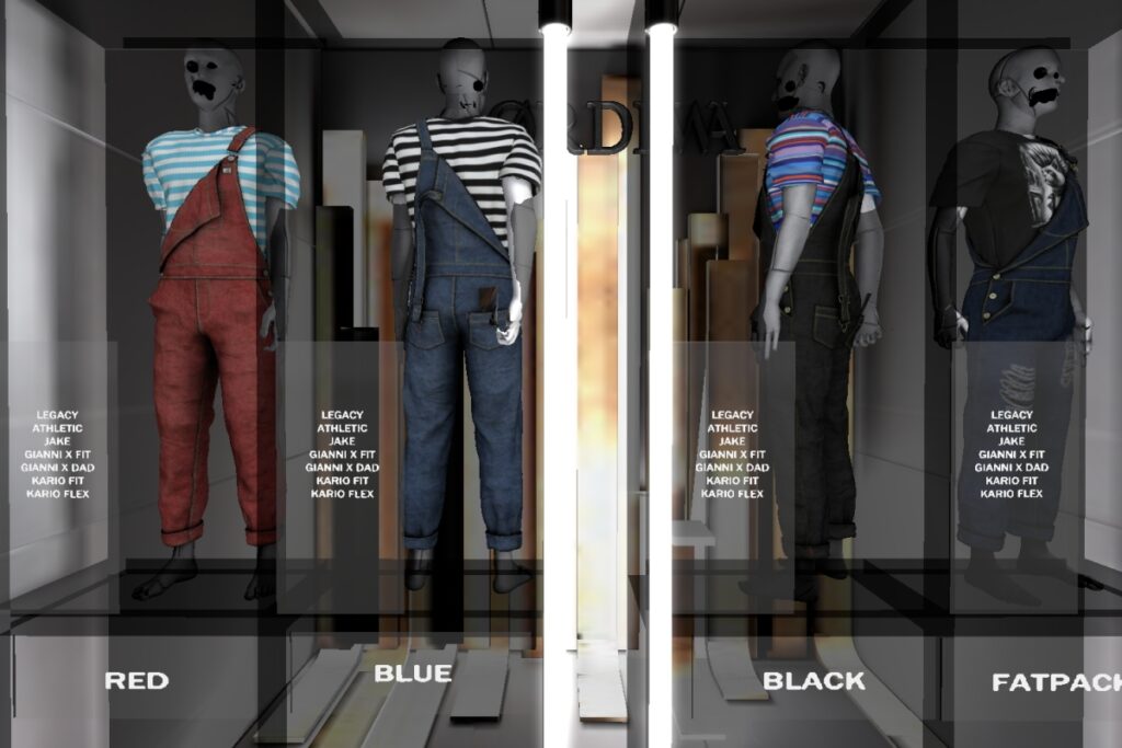 Dennis Overall - GianniX Dad+Fit/Jake/Kario Fit+Flex/Legacy/+mods, L$375 each