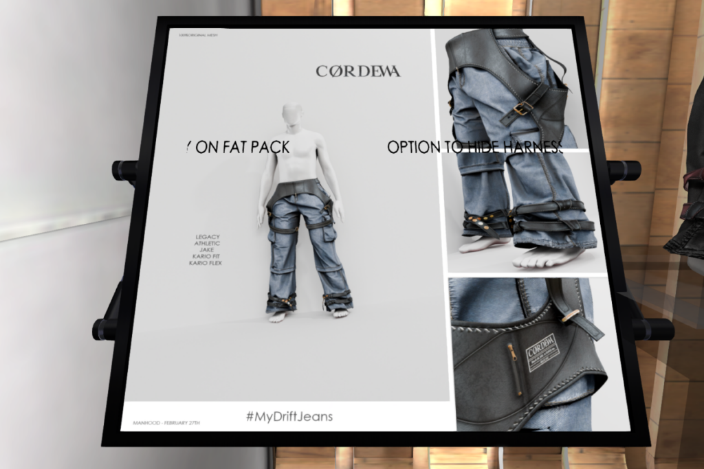 My Drift Pants - Jake/Kario Fit+Flex/Legacy/+mods, L$375 each/L$1125 FP