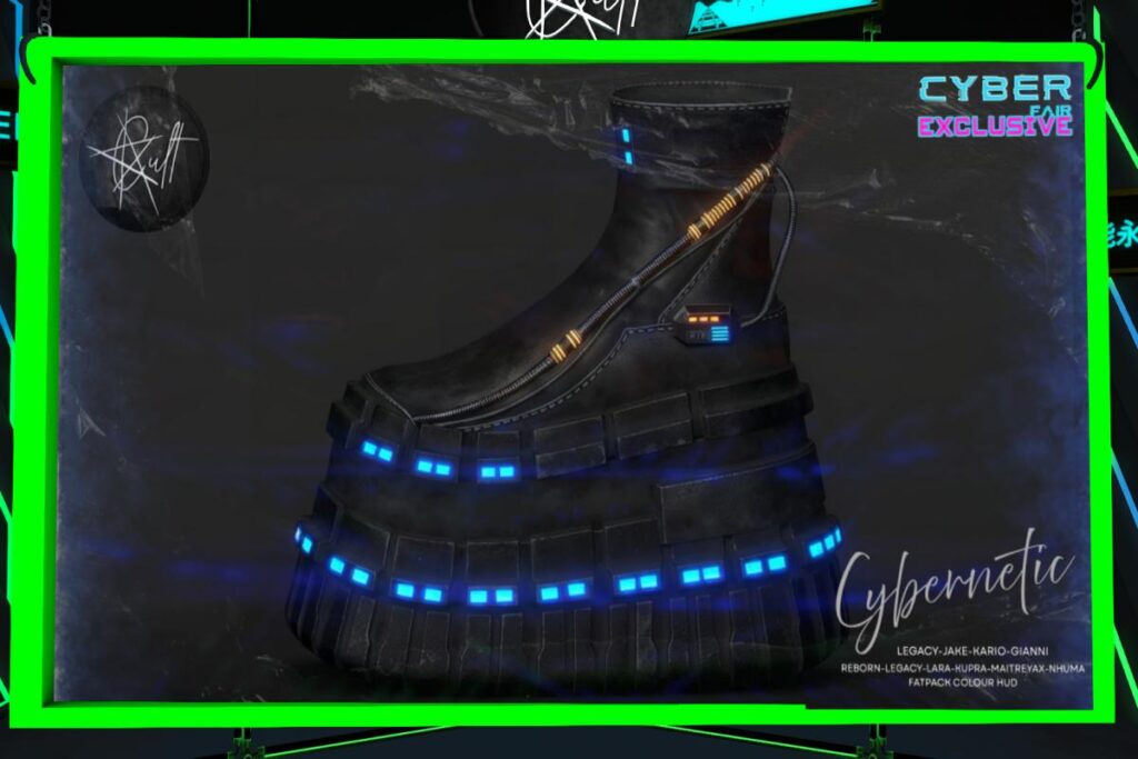 Cybernetic Boots - Gianni/Inithium/Jake/Karo/Legacy F+M/Maitreya/Reborn/+mods, L$389