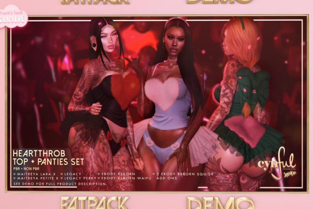 HeartThrob Outfit - Legacy/MaitreyaX/Reborn/+mods, L$299 each/L$1999 FP