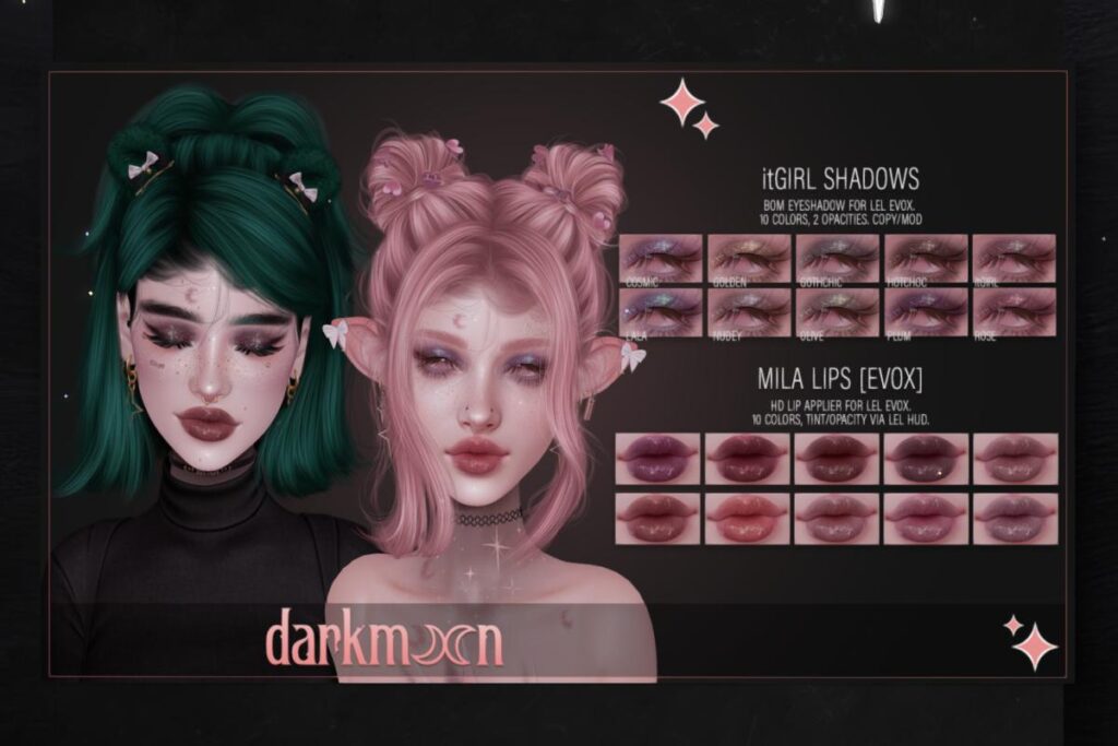 itGIRL Shadows - Evo X, L$300 | Mila Lips - Evo X, L$300