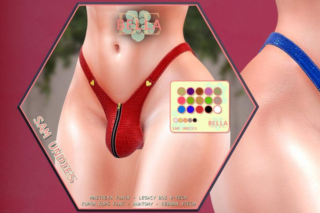Sam Undies - Anatomy/Kupra Kups Flat/Legacy Boi V-Tech/MaitreyaX Flat/Reborn V-Tech, L$899