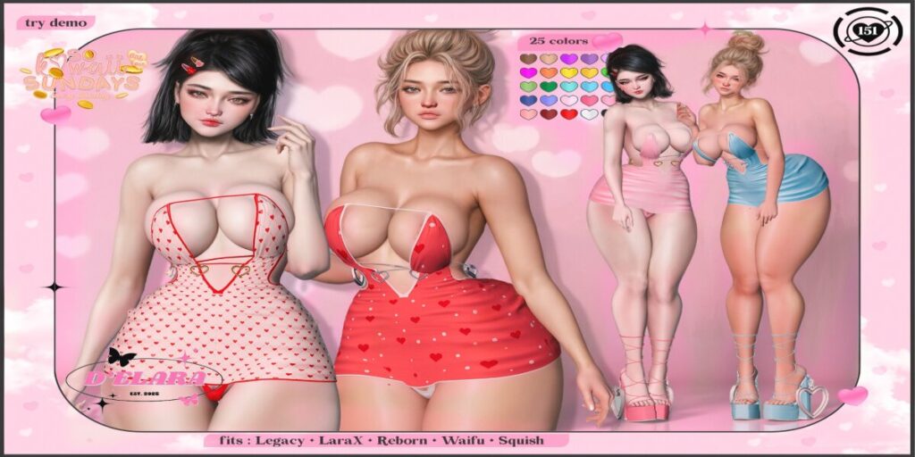 151 Outfit - Legacy/MaitreyaX/Reborn/+mods	<a href="http://maps.secondlife.com/secondlife/Axell/153/66/2986" target="_blank">Teleport</a>