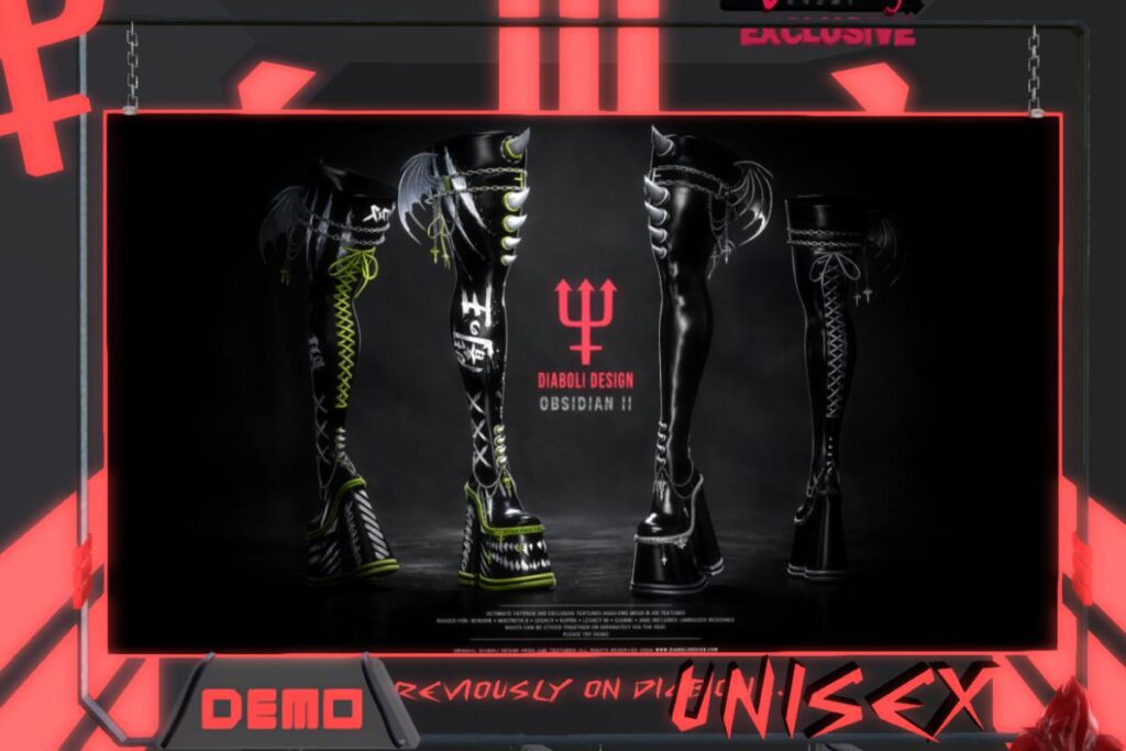 Obsidian II Boots - See Ad for Fits, L$999